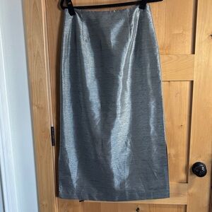 Azur Femme Elegant Silver Pencil Skirt